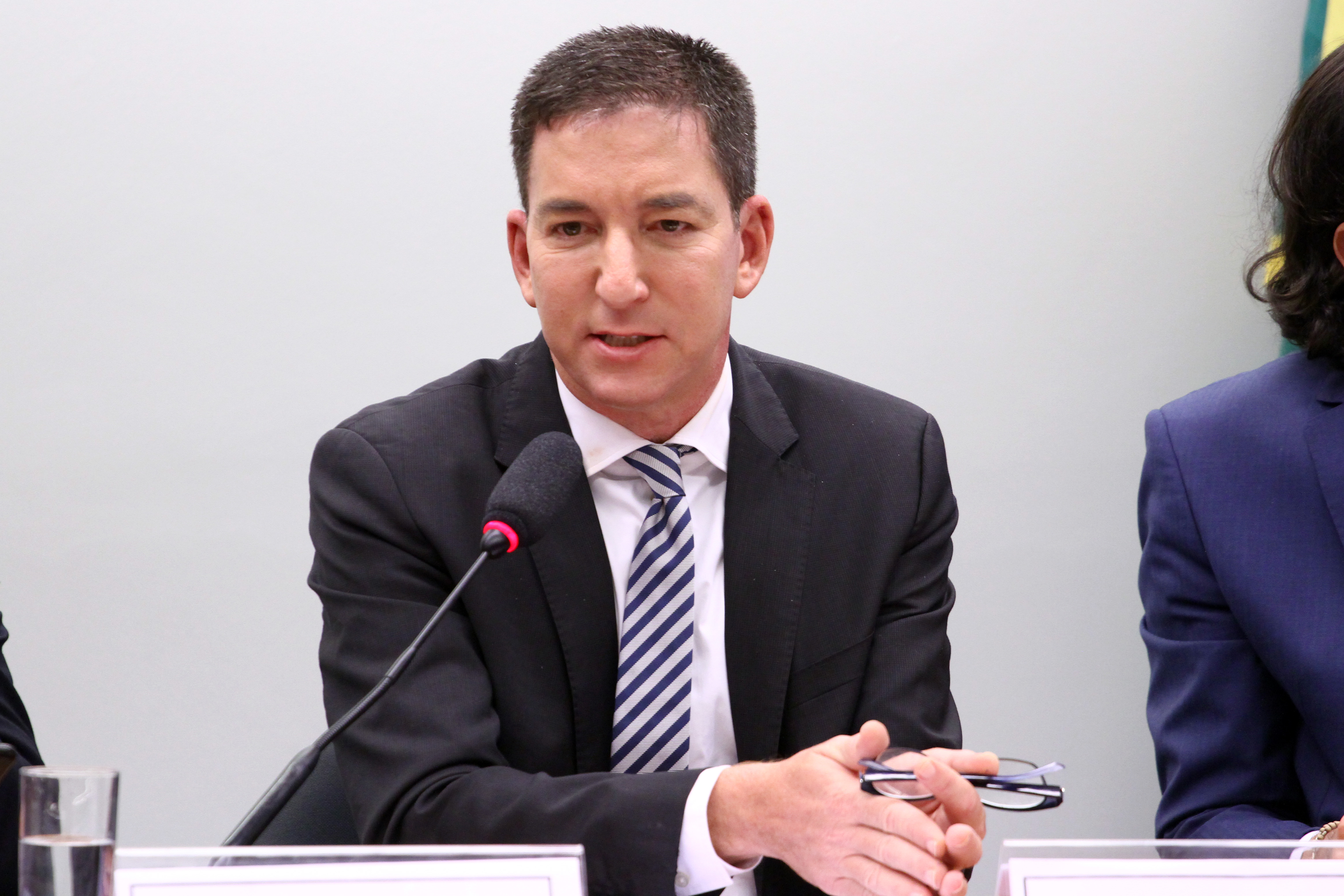 Gleen Greenwald, do portal The Intercept Brasil na Câmara dos Deputados